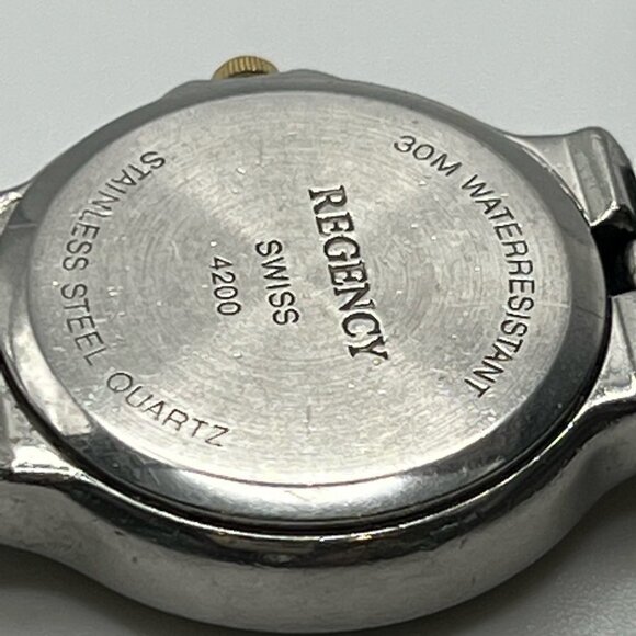 REGENCY Vintage Swiss Ladies Watch Silver and Gold Working - Picture 6 of 6